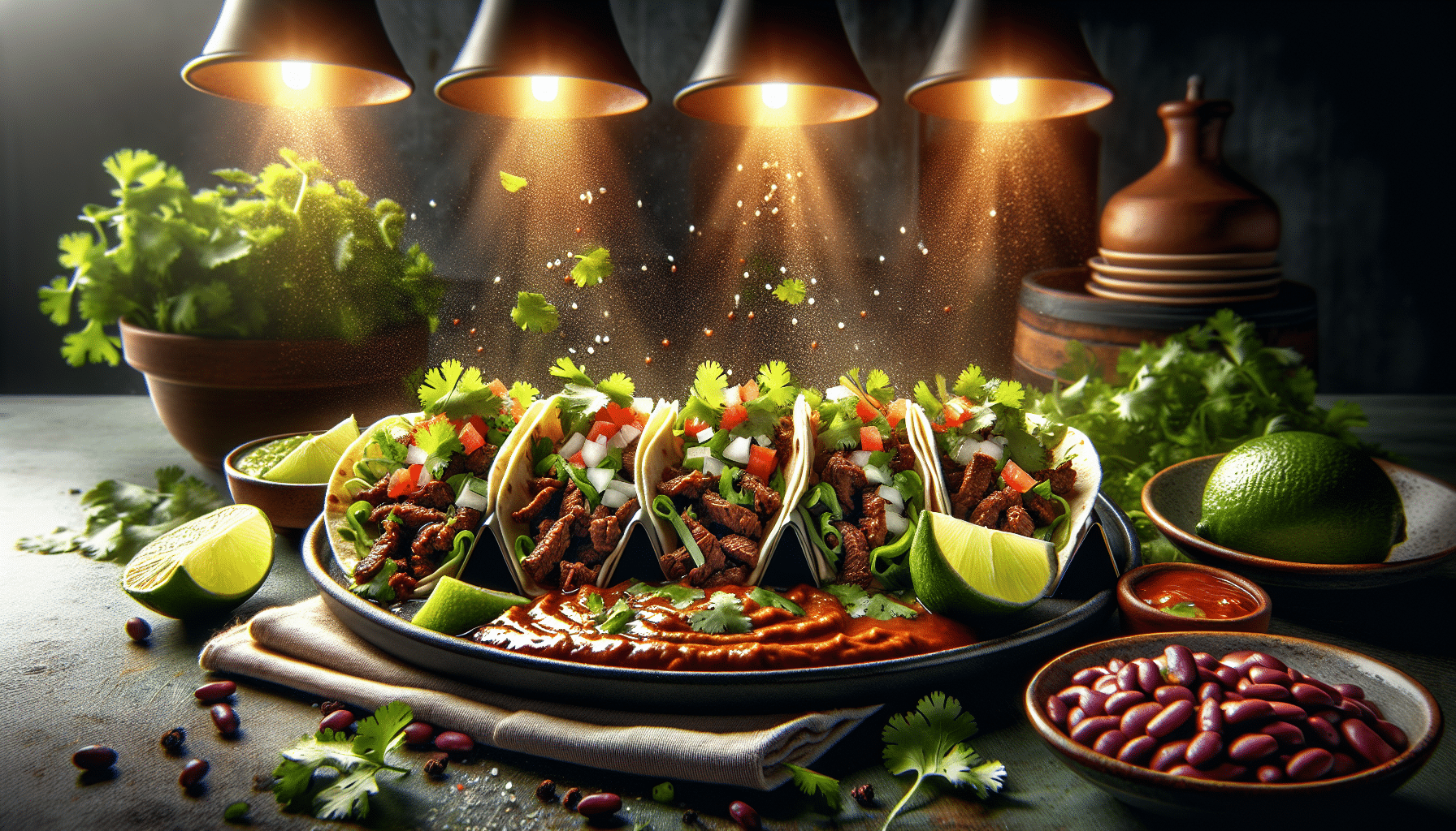 découvrez une recette savoureuse de tacos au bœuf mariné, accompagnés d'une onctueuse purée de haricots rouges. un plat délicieux qui allie textures et saveurs pour ravir vos papilles !
