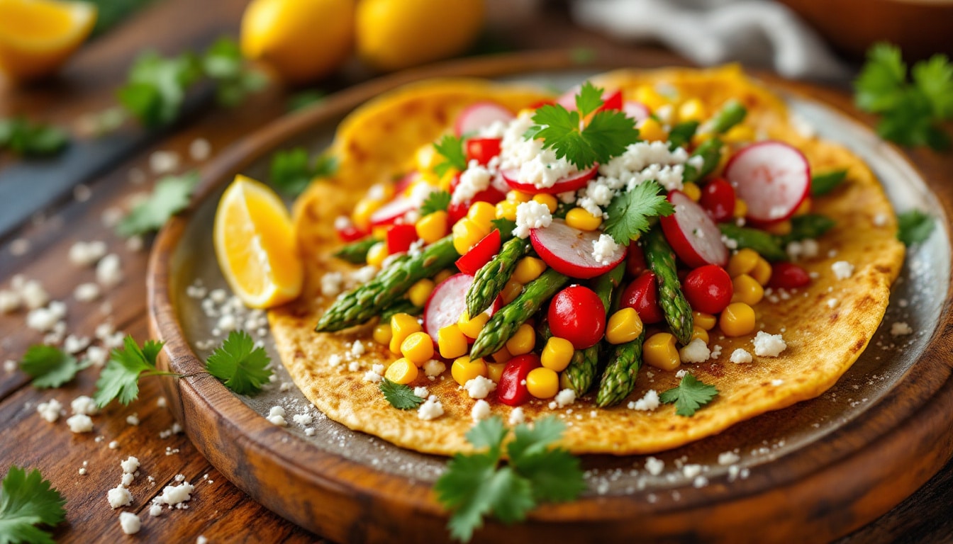 découvrez une recette savoureuse de tacos aux légumes de printemps, alliant la fraîcheur des saisons avec le goût délicat du fromage de brebis. parfait pour une repas léger et gourmand, ces tacos raviront vos papilles et celles de vos convives !
