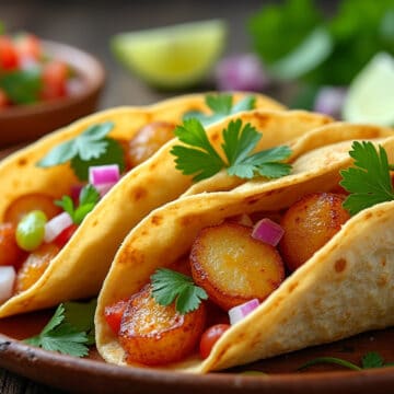 découvrez une délicieuse recette de tacos aux pommes de terre rissolées et fromage fondu. un mélange savoureux qui allie croustillant et fondant, parfait pour régaler vos amis ou votre famille lors d'une soirée. facile à préparer, ces tacos sauront séduire les amateurs de cuisine conviviale !