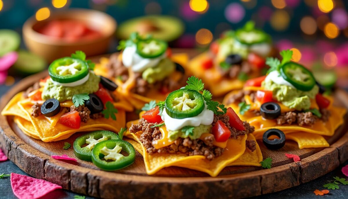 découvrez une recette délicieuse et festive avec les tacos façon nachos ! parfait pour vos soirées entre amis, cette idée gourmande allie le croustillant des nachos à la saveur des tacos pour une expérience culinaire inoubliable. idéale pour surprendre vos convives!