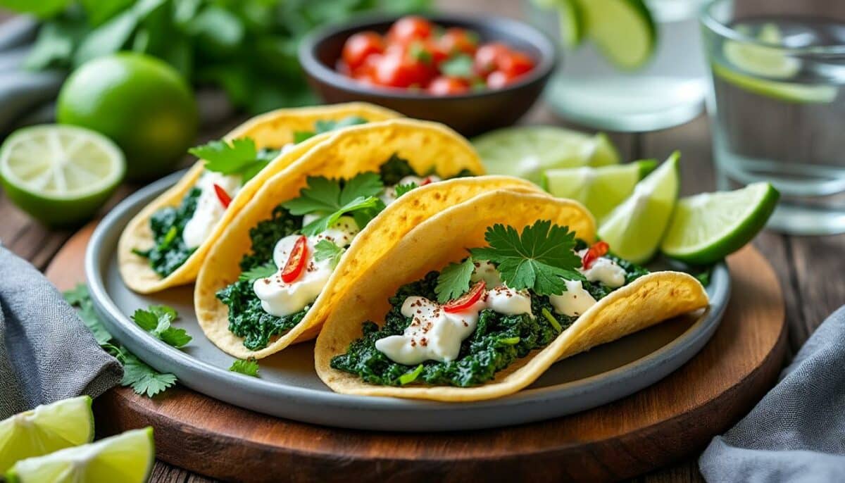 découvrez notre délicieuse recette de tacos aux épinards et ricotta, une version légère et savoureuse parfaite pour un repas équilibré. profitez de la richesse des saveurs tout en préservant votre ligne !