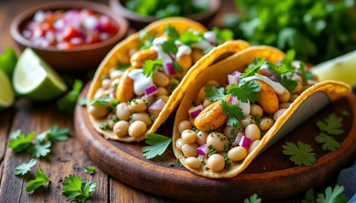 découvrez une délicieuse recette de tacos aux haricots blancs et ail confit, alliant saveurs authentiques et ingrédients savoureux. parfaits pour un repas rapide et gourmet, ces tacos vont ravir vos papilles !