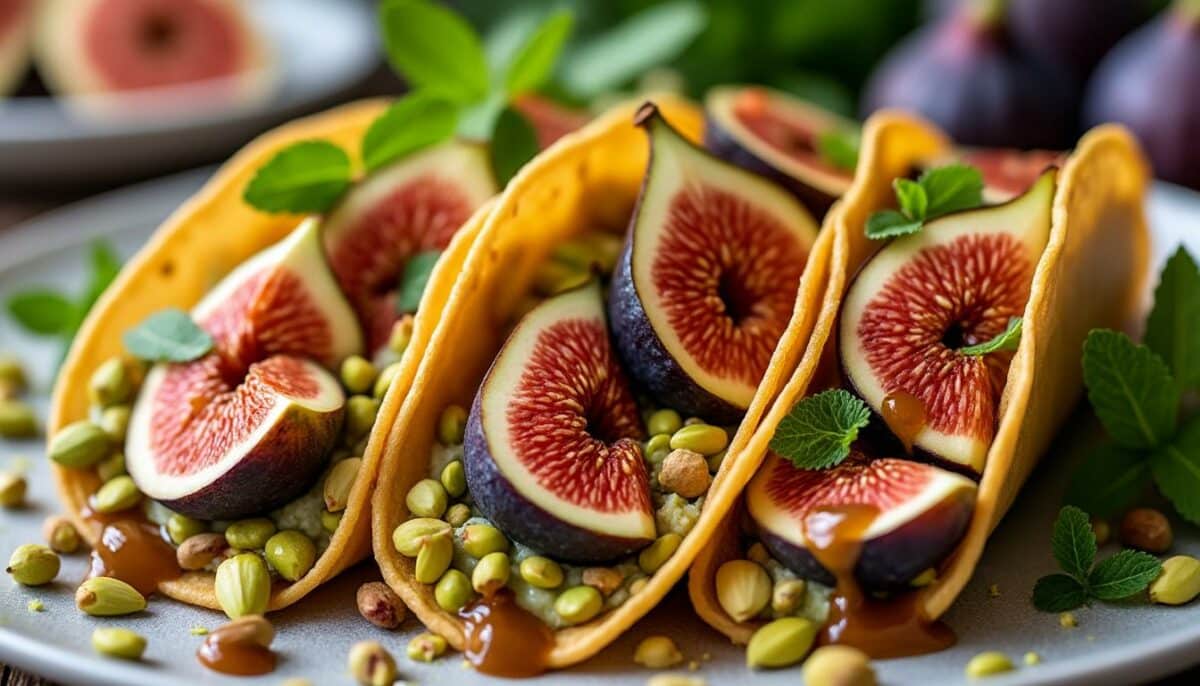 découvrez une expérience gustative inédite avec nos tacos à la pistache et figues. un dessert audacieux alliant la douceur des figues à la richesse de la pistache, idéal pour surprendre vos convives et ravir vos papilles. laissez-vous tenter par cette création unique et savoureuse !