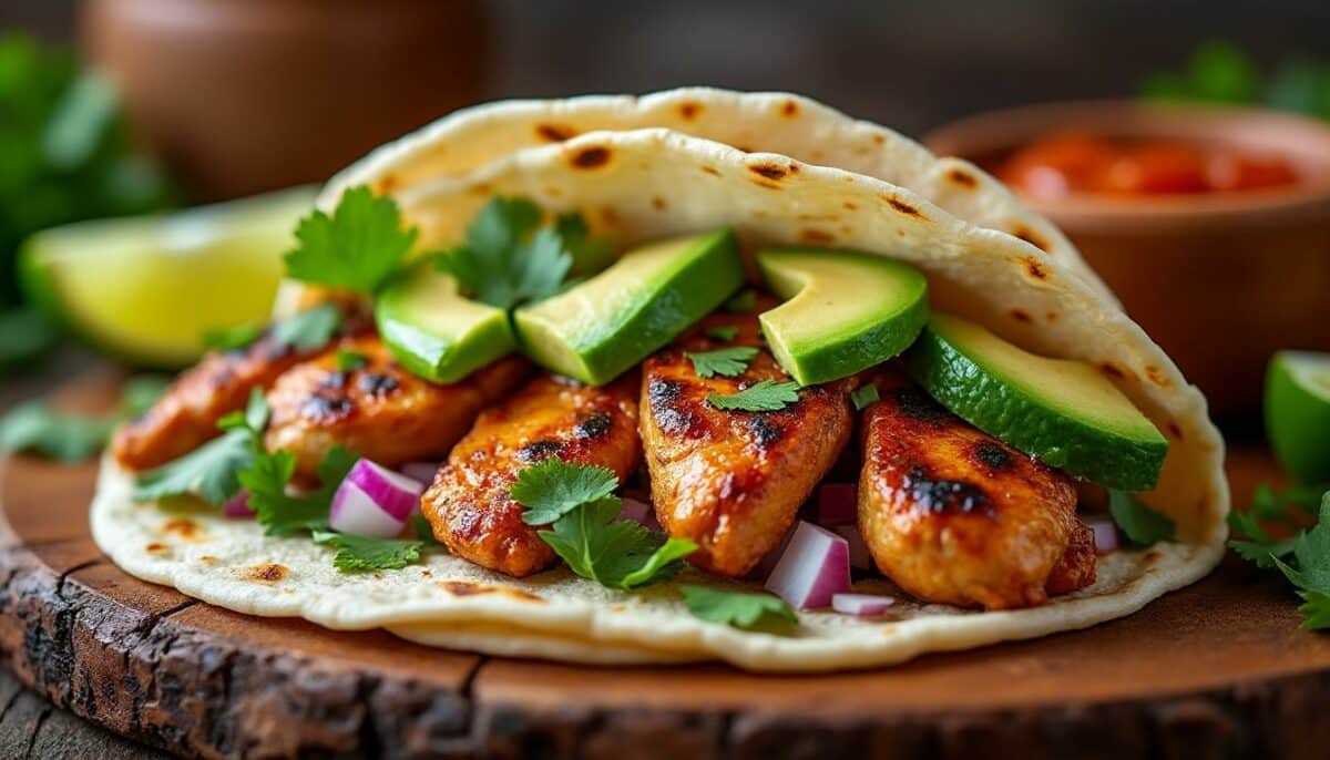découvrez les secrets inédits d'un délicieux tacos au poulet mariné ! apprenez à mariner le poulet à la perfection et à créer des saveurs irrésistibles qui feront de chaque bouchée un véritable délice. idéal pour vos repas en famille ou entre amis, ce guide vous aidera à maîtriser cet incontournable de la cuisine mexicaine.