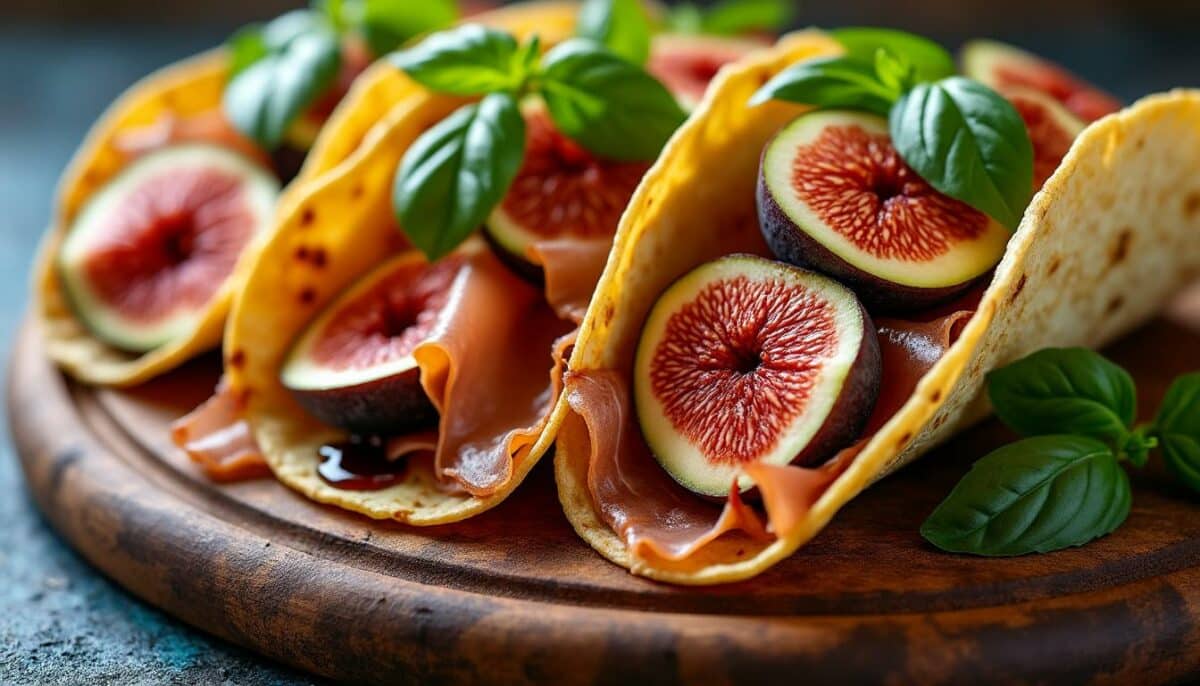 découvrez comment préparer des tacos au jambon cru et figues, une recette originale qui marie saveurs italiennes et créativité. idéal pour un repas gourmand et surprenant !